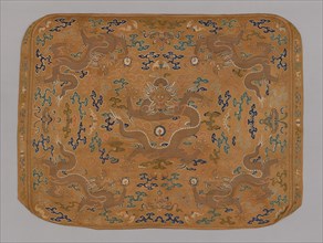 Cushion Cover, Qing dynasty (1644–1911), 1720/50, Manchu, China, Brocade, 170.2 × 137.8 cm (67 × 54