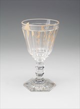 Goblet, 1825/50, France, Glass with gold decoration, 16.2 × 8.9 cm (6 3/8 × 3 1/2 in.)