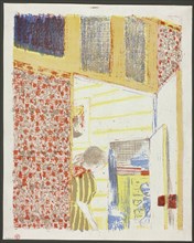 Interior with Pink Wallpaper III, plate seven from Landscapes and Interiors, 1899, Edouard Vuillard