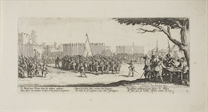 Recruitment of Troops, plate two from The Miseries of War, 1633, Jacques Callot (French,