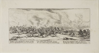 The Battle, plate three from The Miseries of War, 1633, Jacques Callot (French, 1592-1635),