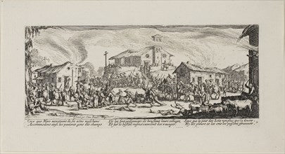 Plundering and Burning a Village, plate seven from The Miseries of War, 1633, Jacques Callot