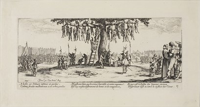 The Hanging, plate eleven from The Miseries of War, 1633, Jacques Callot (French, 1592-1635),