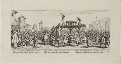 The Wheel, plate fourteen from The Miseries of War, 1633, Jacques Callot (French, 1592-1635),