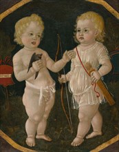 Two Putti, 1490/1510, Matteo di Giovanni, Italian, c. 1430-1495, Italy, Tempera or oil on panel,