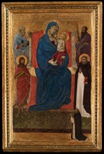 Virgin and Child Enthroned with Saints Peter, Paul, John the Baptist, and Dominic and a Dominican