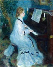 Woman at the Piano, 1875/76, Pierre-Auguste Renoir, French, 1841-1919, France, Oil on canvas, 93 ×