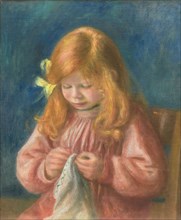 Jean Renoir Sewing, 1899/1900, Pierre-Auguste Renoir, French, 1841–1919, France, Oil on canvas, 55