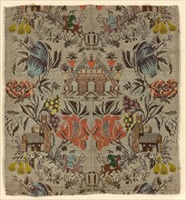 Fragment, c. 1740, France (provincial) or Northern Italy, France, Silk, plain weave with