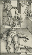 The Bewitched Groom, c. 1544, Hans Baldung Grien, German, c. 1480-1545, Germany, Woodcut in black