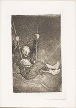 Old man on a swing, 1825/27, Francisco José de Goya y Lucientes, Spanish, 1746-1828, Spain, Etching