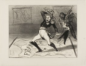Emperor Nicolas working in his cabinet, plate 94 from Actualités, 1850, Honoré Victorin Daumier,