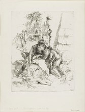 Two Magicians with Two Boys, from Scherzi, 1735–40, Giambattista Tiepolo, Italian, 1696-1770,
