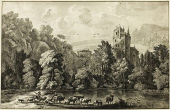 Landscape with Cattle, n.d., Jacob Cornelis Ploos van Amstel (Dutch, 1726-1798), after Jan Van Der