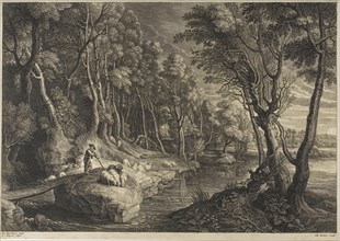 Forest Crossed by a Stream, from The Small Landscapes, c. 1638, Schelte Adamsz. Bolswert (Dutch,