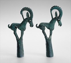 Pole Top with Ibex (Mountain Goat) (one of pair), 6th/4th century B.C., Northern China or Eurasian