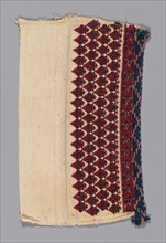 Fragment (From a Border), 19th century, Greece, Attica, Attica, Cotton, plain weave, embroidered
