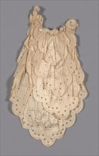 Sleeve Pieces, 1758, France, White taffeta with cut work pattern, W. 12.1 cm (4 3/4 in.)