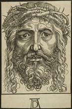 Head of Christ Crowned with Thorns, c. 1535, Sebald Beham, German, 1500-1550, Germany, Woodcut in