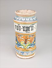 Apothecary Jar (Albarello), c. 1510/20, Italian, Siena, Siena, Tin-glazed earthenware (maiolica),