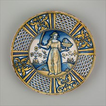 Display Plate with Judith Holding the Head of Holofernes, 1500/1530, Italian, Deruta, Deruta,