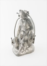 Culinary Mold in the Form of a Seated Woman, 19th century, Continental Europe, Europe, Pewter, 27.9