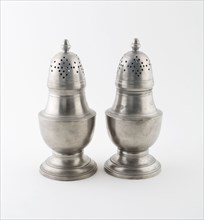 Pair of Casters, Late 18th century, Probably Germany, Germany, Pewter, 17.8 x 7.9 cm (7 x 3 1/8 in