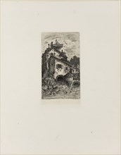 Watermill, 1866, Rodolphe Bresdin, French, 1825-1885, France, Etching on cream China paper laid