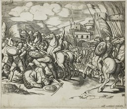 The Victory of Scipion over Syphax, c. 1532, Master of the Die, Italian, active c. 1530–1560,
