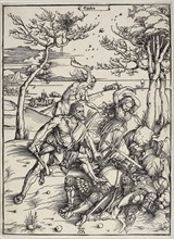 Hercules Conquering the Molionide Twins, c. 1496, Albrecht Dürer, German, 1471-1528, Germany,