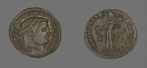 As (Coin) Portraying Emperor Galerius, AD 305/311, Roman, minted in Alexandria, Egypt, Ancient