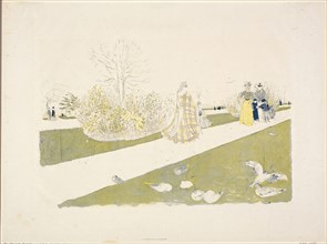 The Tuileries Garden, 1896, Edouard Jean Vuillard, French, 1868-1940, France, Color lithograph on