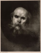 Portrait of Paul Verlaine, 1896, Eugène Carrière, French, 1849-1906, France, Lithograph in black