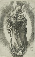 The Virgin on a Crescent with a Crown of Stars and a Scepter, 1516, Albrecht Dürer, German,