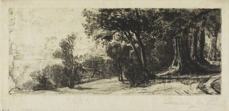 Early Morning, Richmond Park, 1859, Francis Seymour Haden, English, 1818-1910, England, Etching and