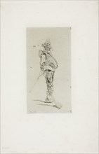 Punchinello, c. 1850, Jean Louis Ernest Meissonier, French, 1815-1891, France, Cliché-verre on