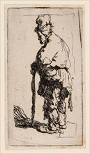 Beggar Leaning on a Stick, Facing Left, c. 1630, Rembrandt van Rijn, Dutch, 1606-1669, Holland,