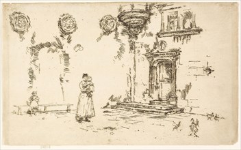 Hôtel Lallemont, Bourges, 1888, James McNeill Whistler, American, 1834-1903, United States, Etching