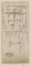 Savoy Scaffolding, 1887, James McNeill Whistler, American, 1834-1903, United States, Etching in