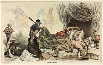 Restless Nights, from Puck, n.d., Joseph Keppler, American, 1838-1894, United States, Color