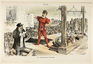 The Administration Guillotine, from Puck, n.d., Joseph Keppler, American, 1838-1894, United States,