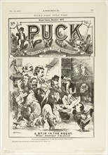 A Stir in the Roost, from America, published December 12, 1889, originally published in Puck on