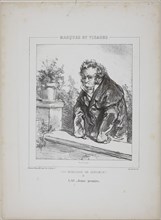 Les Invalides du Sentiment: A été jeune premier, 1853, Paul Gavarni, French, 1804-1866, France,
