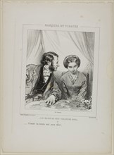 Les maris me font toujours rire: Comme tu ments mal, mon chéri, 1853, Paul Gavarni, French,