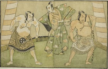 The Actors Nakamura Sukegoro II as Matano no Goro (right), Onoe Kikugoro I as Soga no Taro