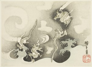 Dragons Among Clouds, 1844, Utagawa Hiroshige ?? ??, Japanese, 1797-1858, Japan, Color woodblock