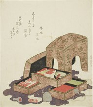 Collection of seals in lacquer trays, c. 1820, Utagawa Hiroshige ?? ??, Japanese, 1797-1858, Japan,