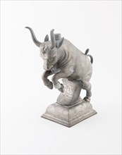 Butchers’ Guild Vessel in the Form of a Bull, c. 1750, Lindau, Germany, Lindau, Pewter, 26.7 x 11.4