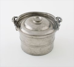 Food Container, 19th century, Bouvier Family, French, active c. 1623-1881, Clamecy, France, Pewter,