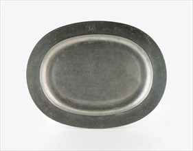 Platter, 1750/80, England, Pewter, 43.2 × 55.6 × 4.6 cm (17 × 21 7/8 × 1 13/16 in.)